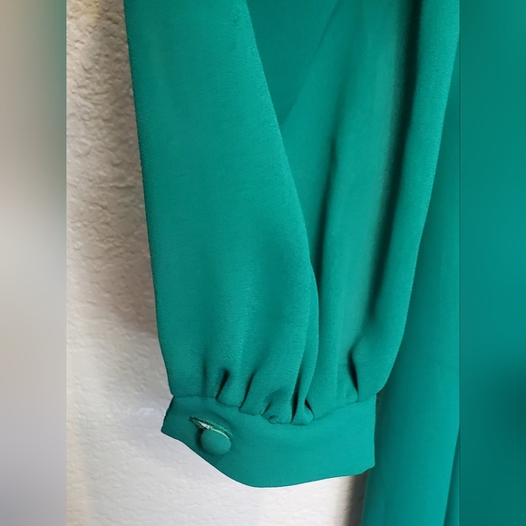 Coco Of California 70s Vintage Green Midi Dress Size 10 - Picture 6 of 9